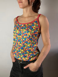 Spaghetti Top Vintage Y2K Smarities Colorful Women – S