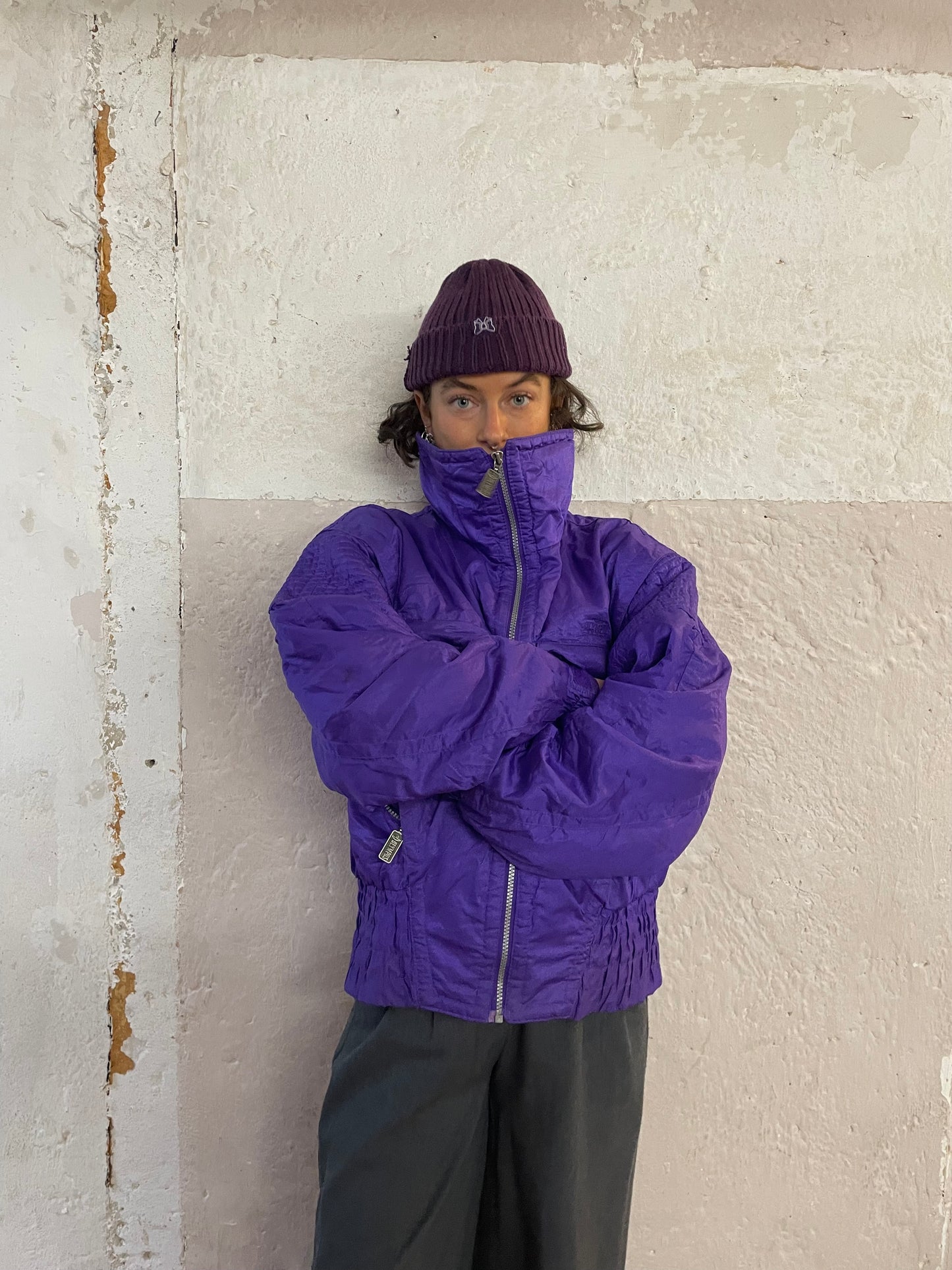 Vintage Olympus Winterjacke Purple