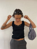 Karierte Tasche Lila/Grau