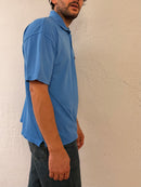 Vintage Polo T-Shirt Puma Blue Short Sleeve with Front Logo Unisex – L