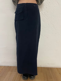 Vintage Steph Skirt Fabric Rock with Special Pocket Blue – M