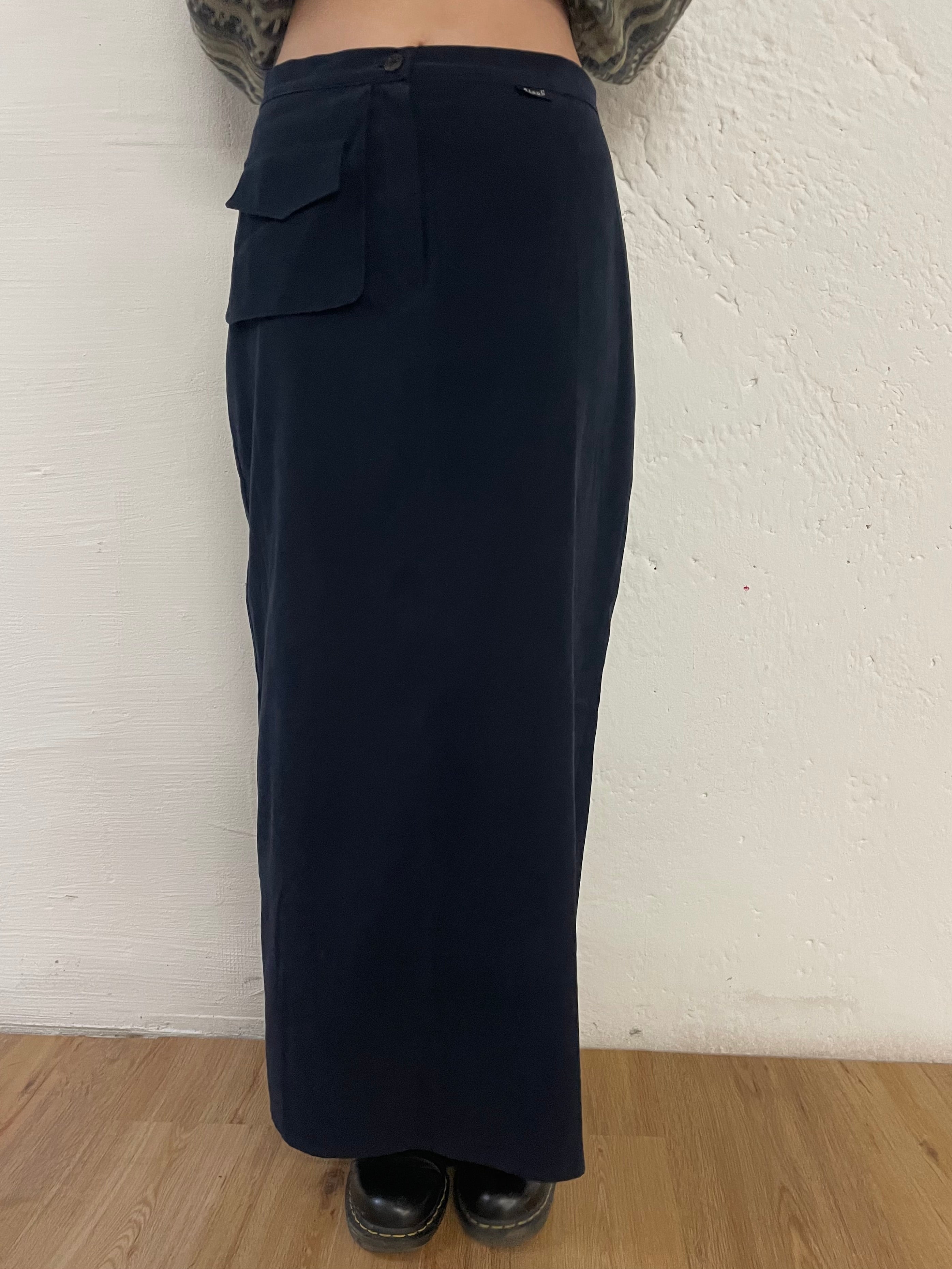 Vintage Steph Skirt Fabric Rock with Special Pocket Blue – M