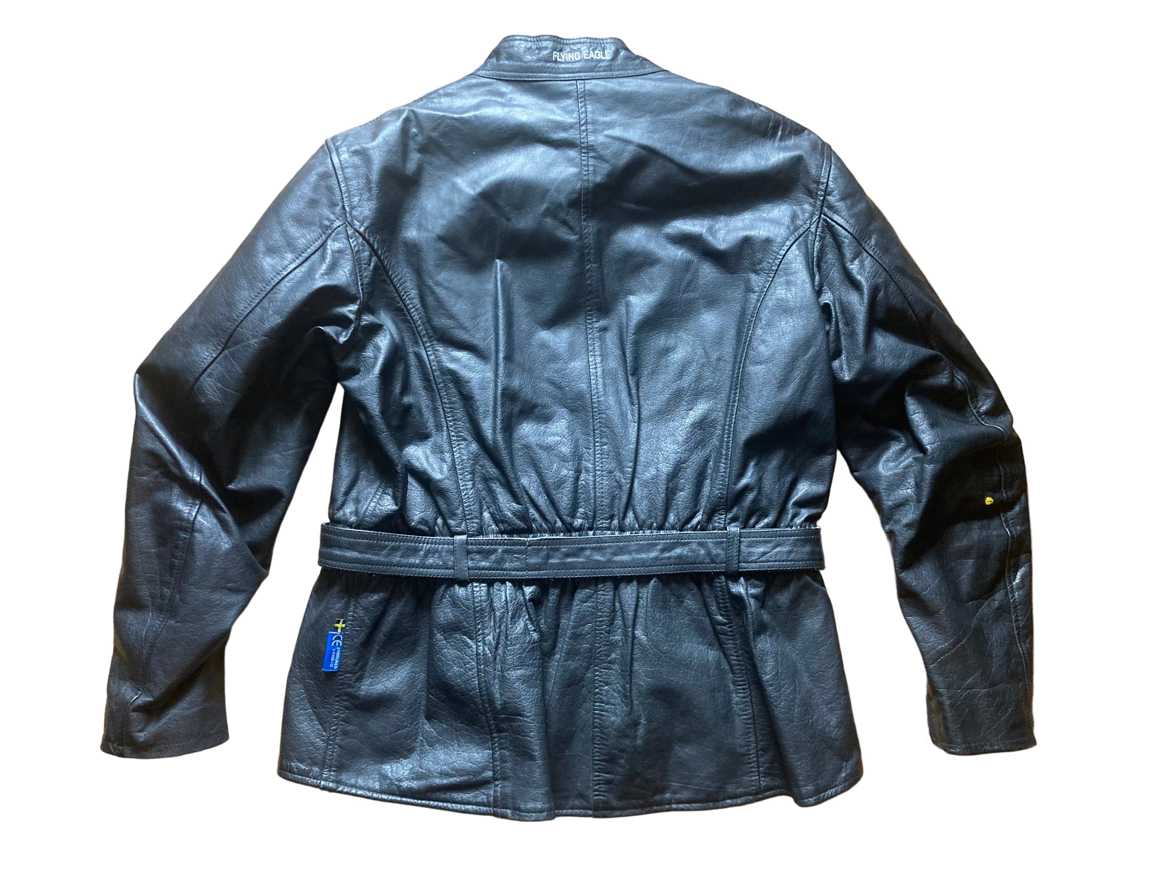 Jacket Flying Eagle Vintage Leather Motorcycle Jacket – XL