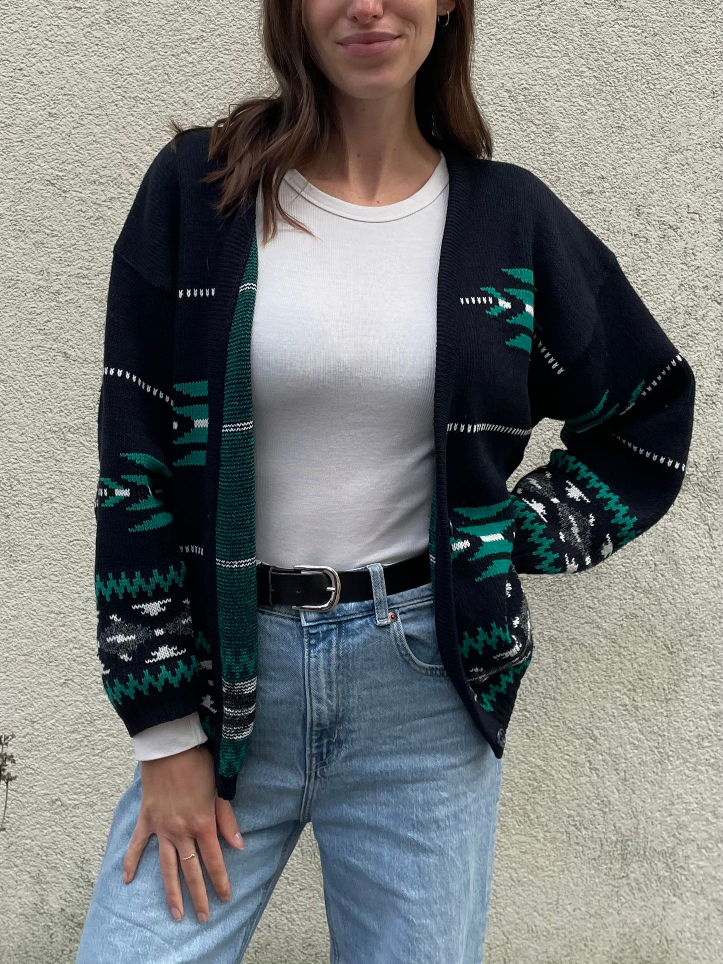 Retro Strickjacke