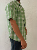 Kariertes kurzarm Hemd Unisex XL