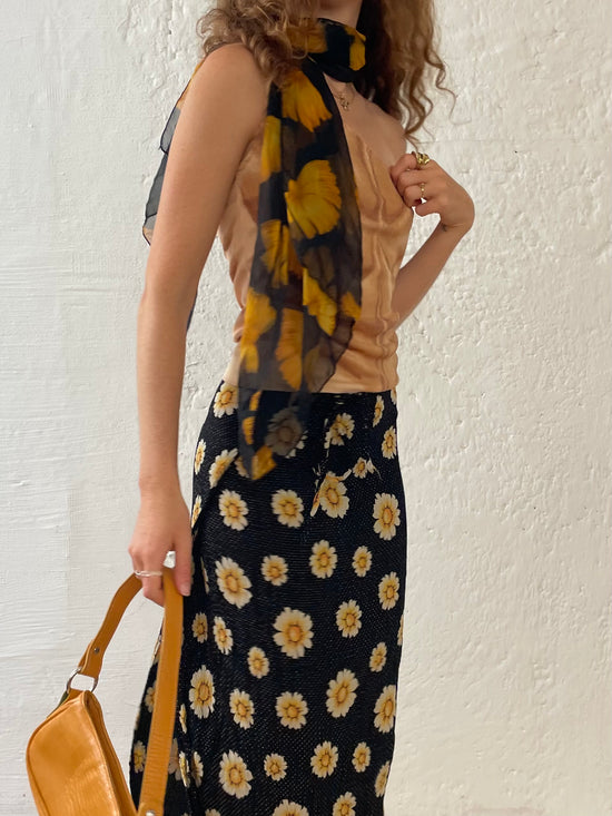 Vintage Blumen Wickelrock