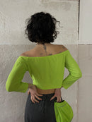 Giftgrünes Top S - Kleiderhaufen - Default Title