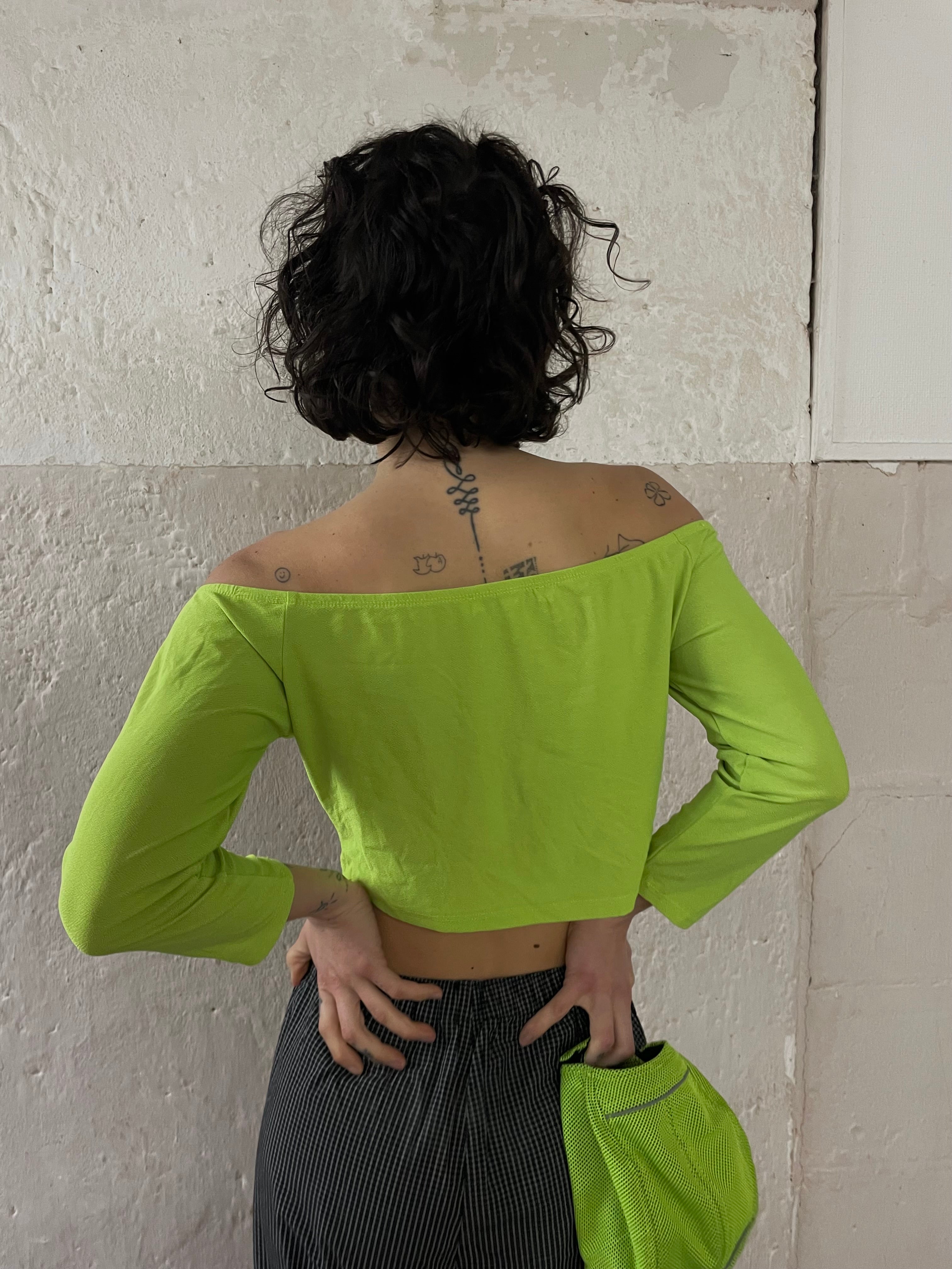 Giftgrünes Top S - Kleiderhaufen - Default Title