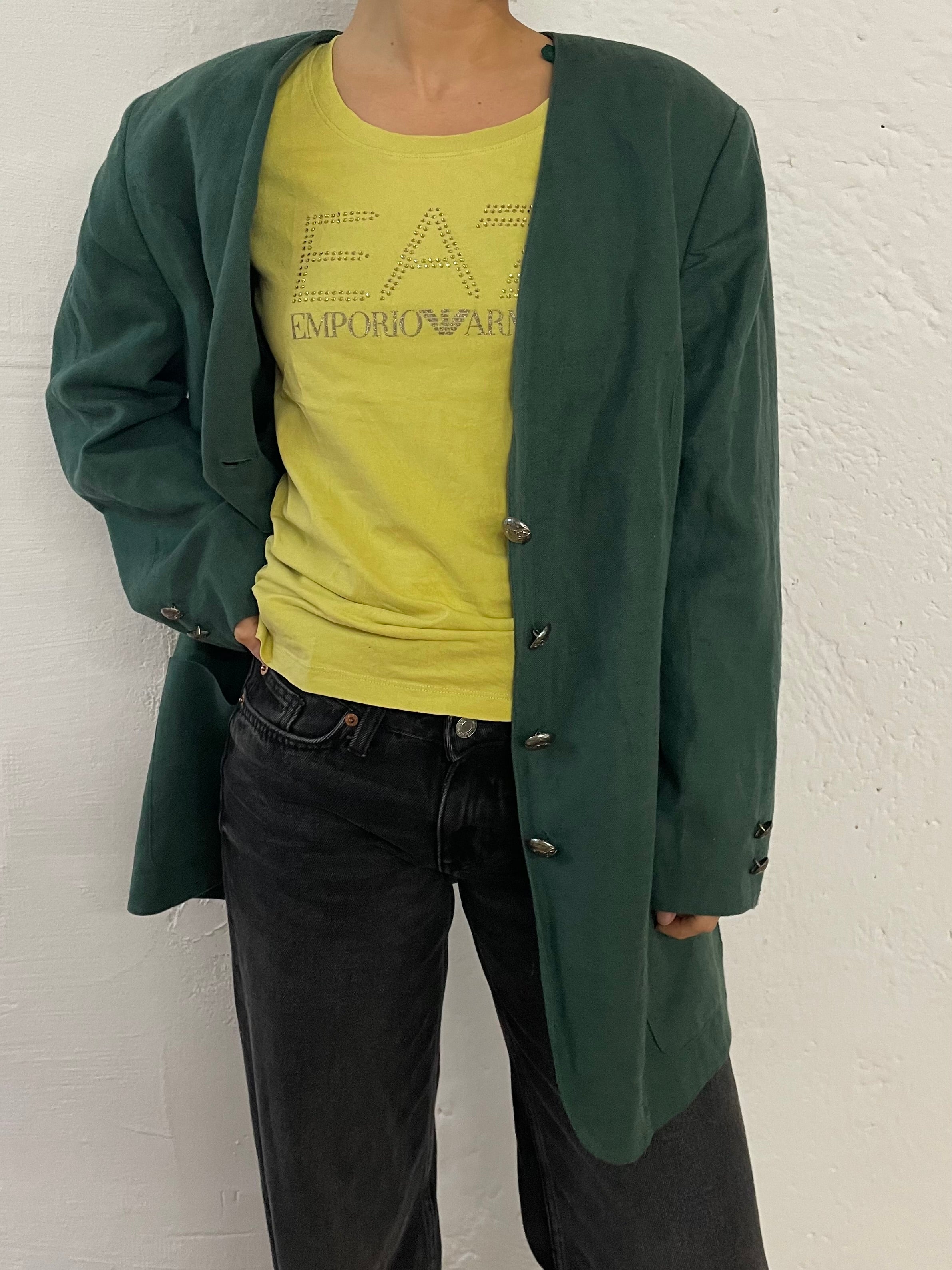 Vintage Meico Lightweight Linen Jacket Green – M/L