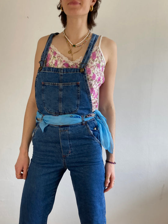 Overall Vintage Dungarees Blue Cotton Struggle’s UnisexPants – 32/34
