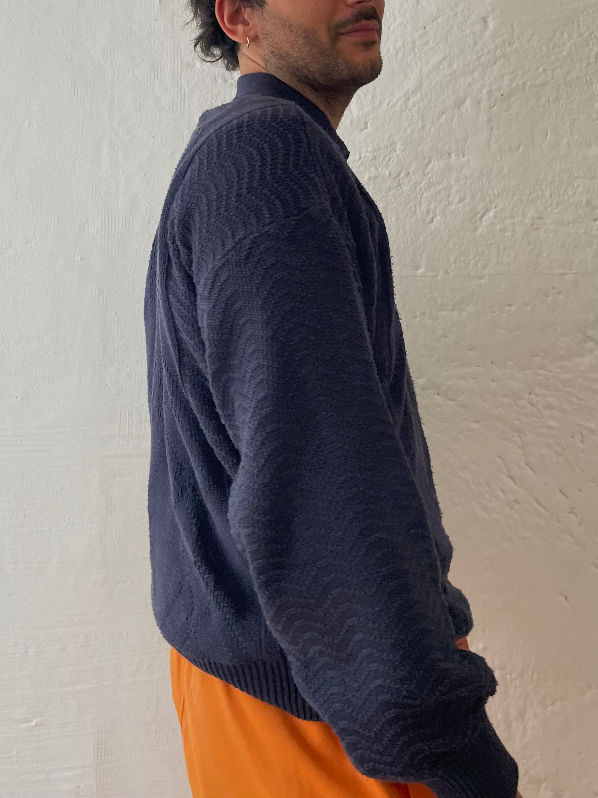 Vintage Polo Cloude de Pierre Sweater Dark Blue Regular Fit – L