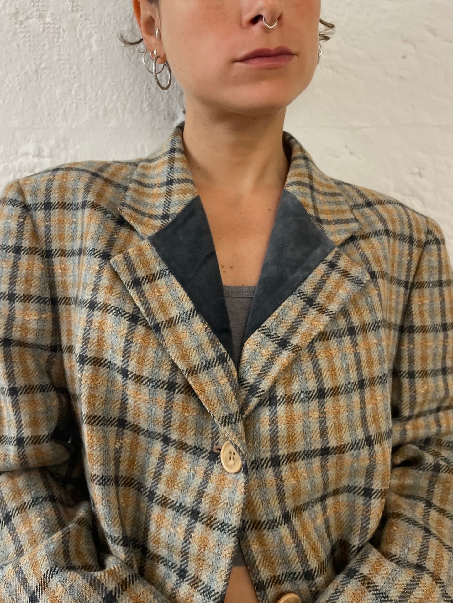 Karierter Blazer M