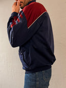 Vintage Track Jacket Adidas Blue Purple & Red Details Front & Back Logo Unisex – L