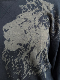 Oversized Longsleeve Shirt Darkblue Unisex - XL