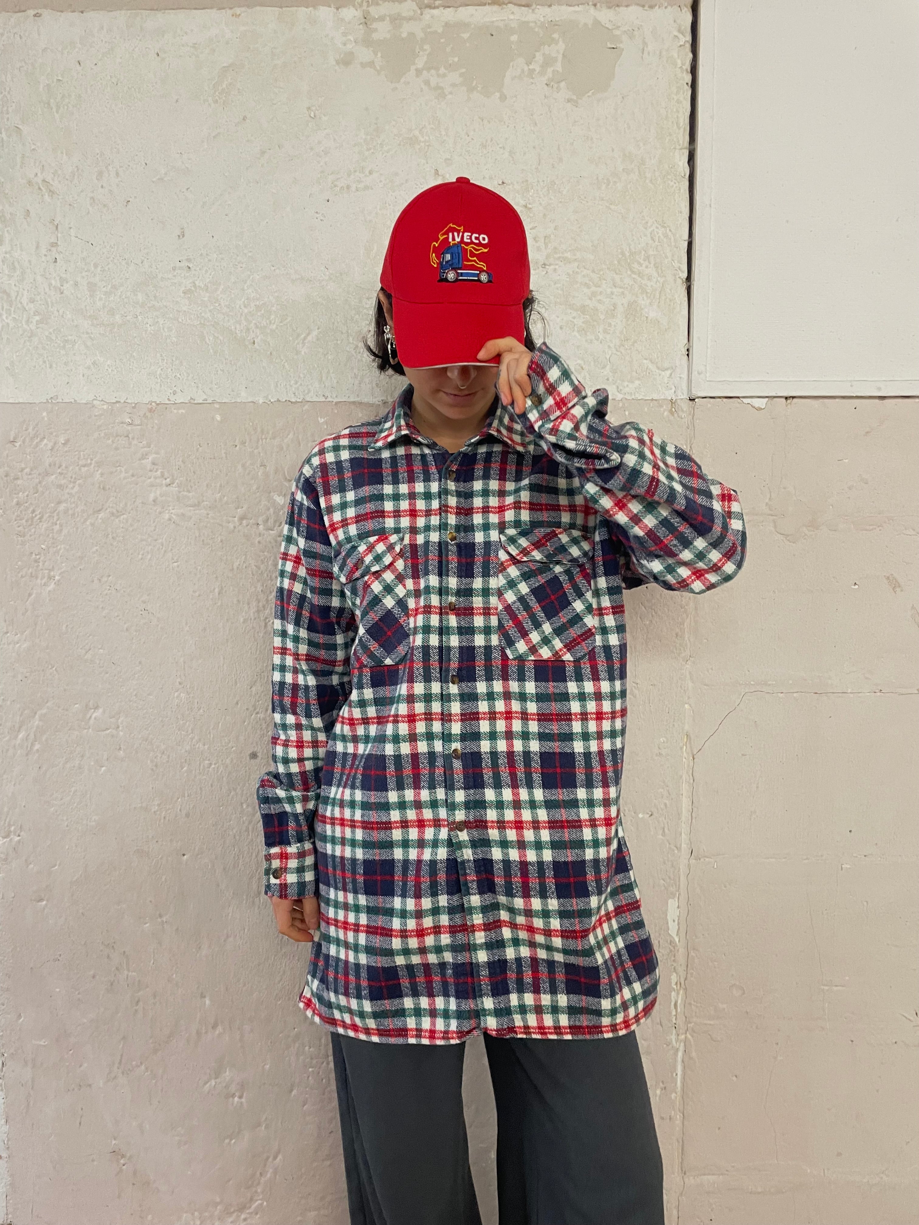 Stoffhemd sehr schöne Farben Kombi Unisex - Kleiderhaufen - Default Title