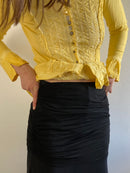 Sheer Dress Vintage Black Convertible Skirt Style Women – L