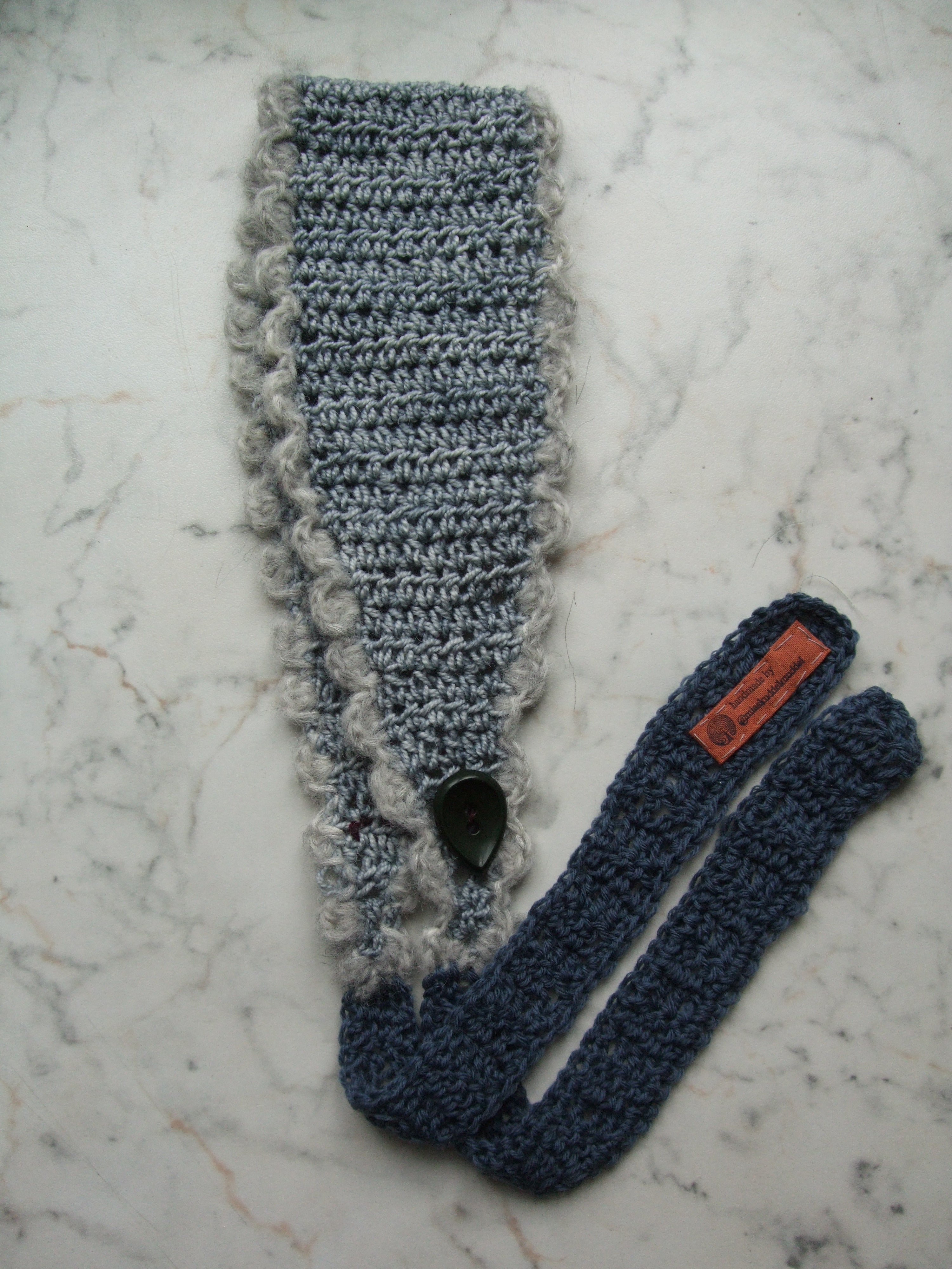 Handmade Merino Wool Cashmere Silk Bonnet Misty Silver Grey Light Grey Navy – One Size