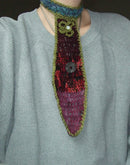 Handmade Merino Wool Necktie Fireheart Scarlet Wine Red Raisin – One Size