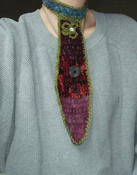 Handmade Merino Wool Necktie Fireheart Scarlet Wine Red Raisin – One Size