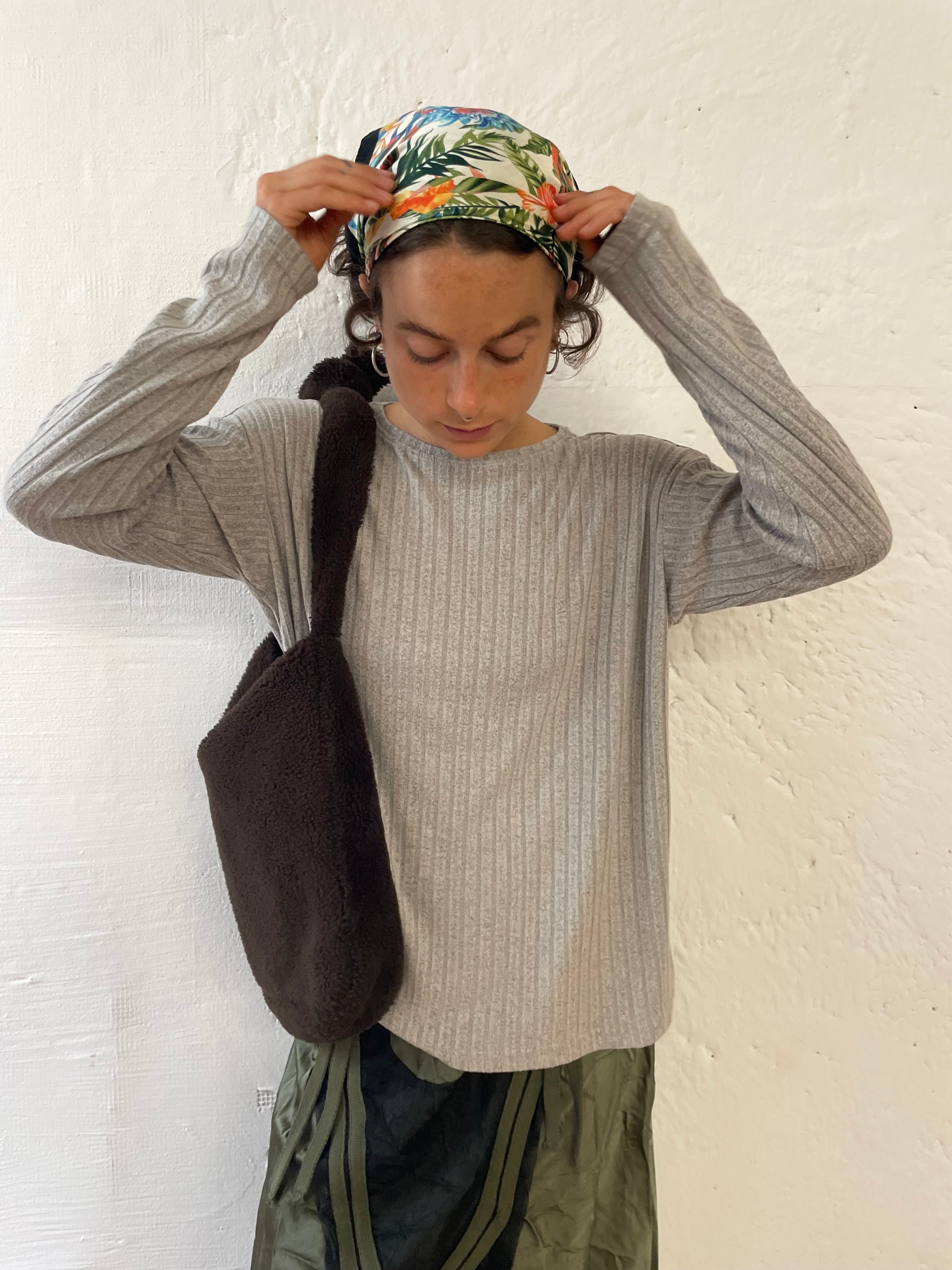 Braune große Crossbodybag