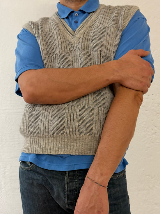 Pullunder Cassan Grey Wool & Alpaca Blend Unisex  – L