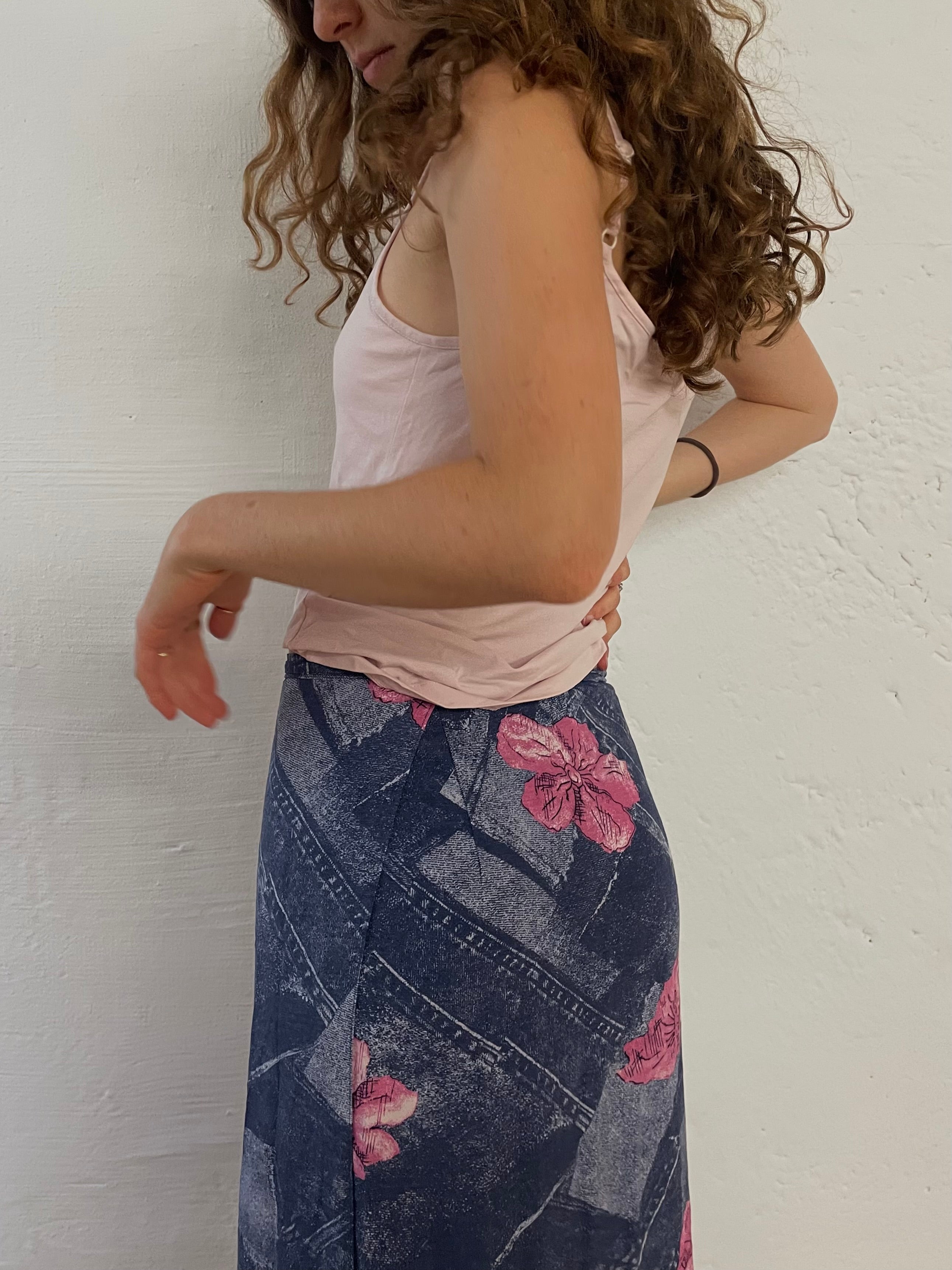 Blumen Wickelrock M - Kleiderhaufen - Default Title