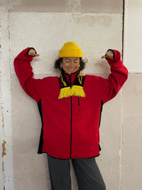 Versatile Red Fleece Jacket - Kleiderhaufen - Default Title