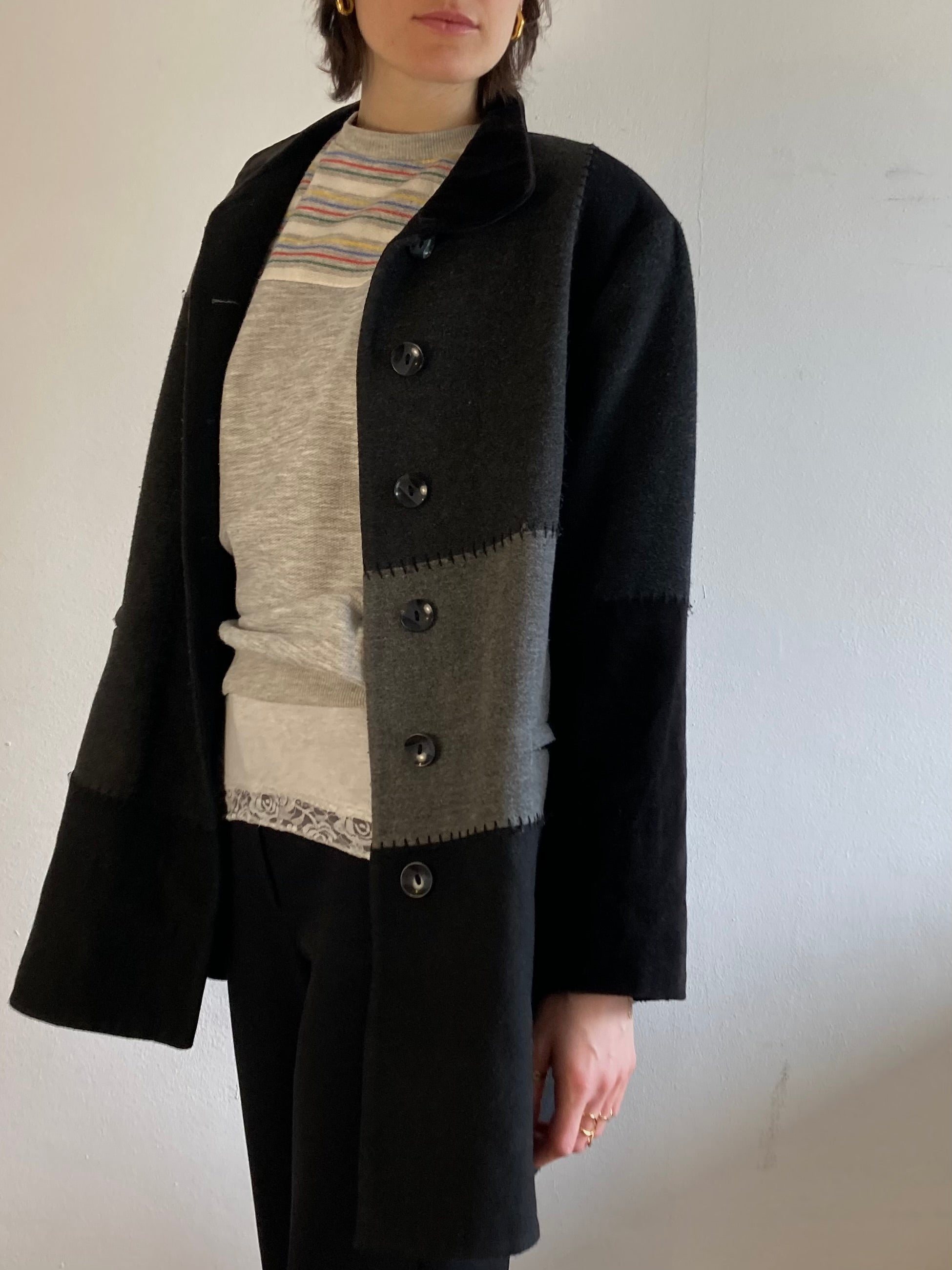 Coat Vintage Patch Christine Laure Wool Blend Women – M/L