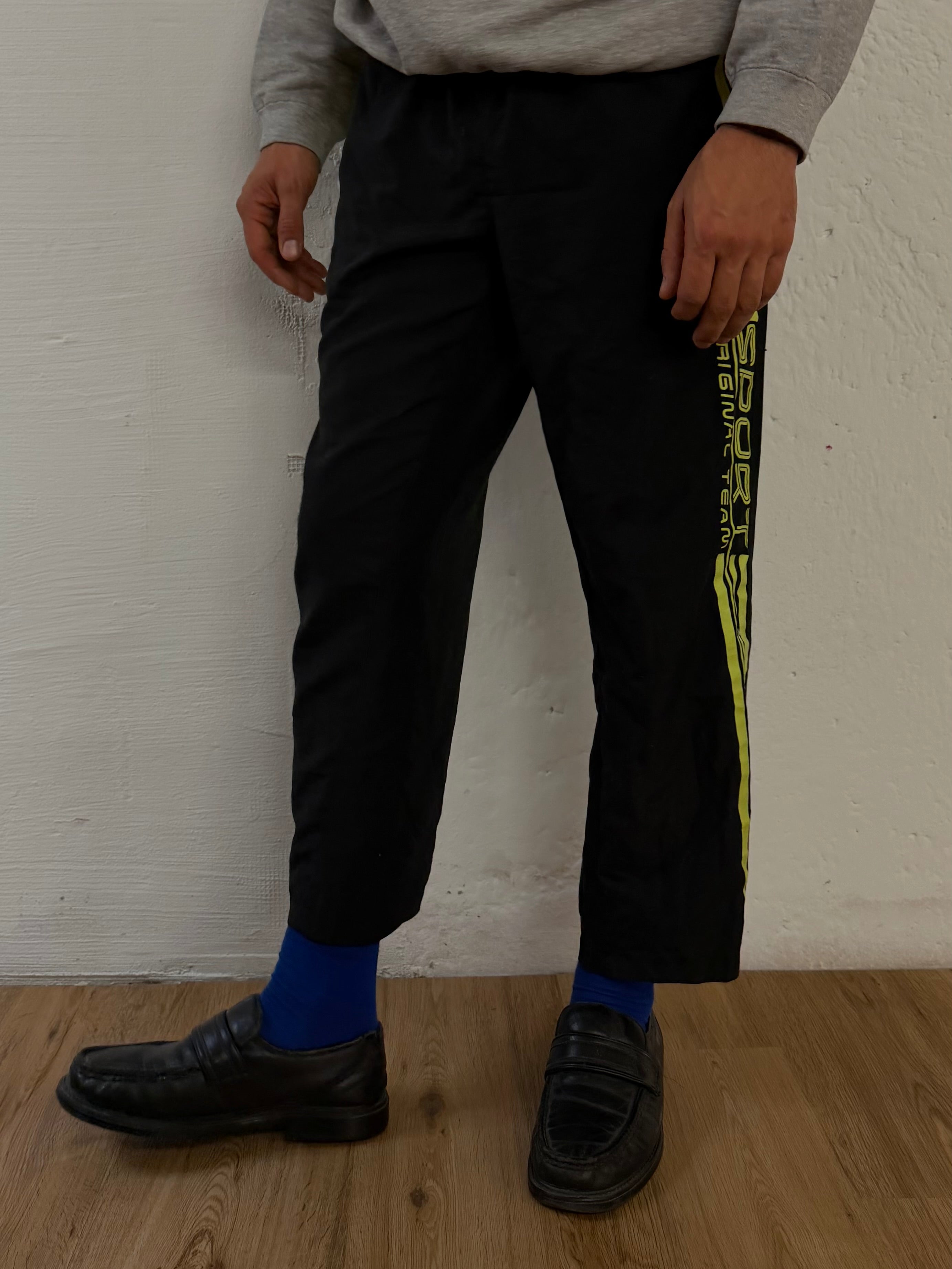 Vintage Atlasformer Sports Pants Black & Yellow – XL