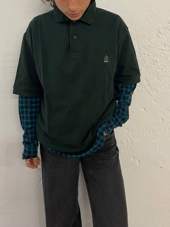 Vintage Slazenger Lotto Polo Shirt Dark Green Short Sleeve – L