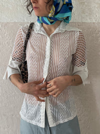 Netz Frühlings Bluse S/M - Kleiderhaufen - Default Title