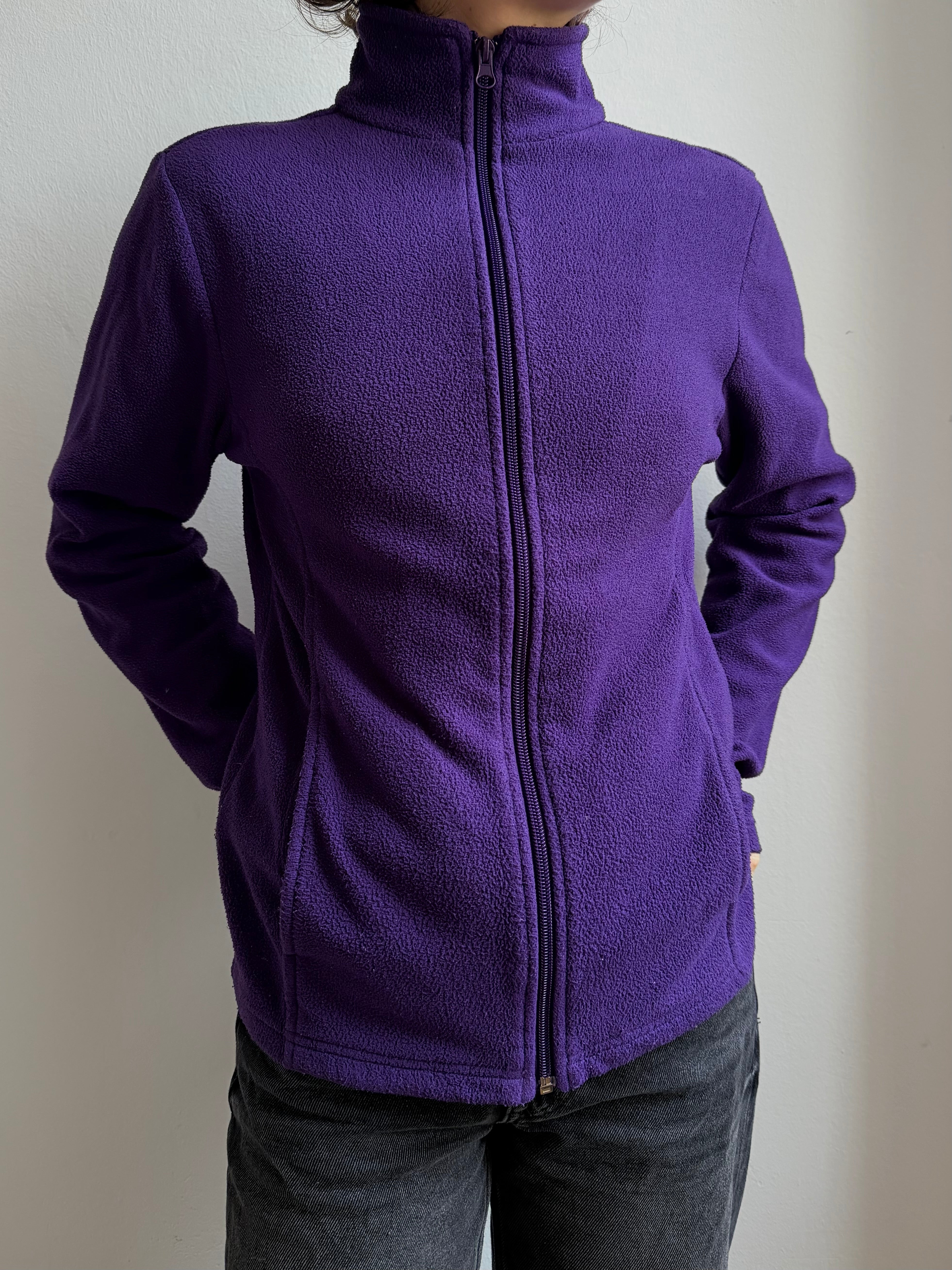 Vintage Fleece Jacket Purple Unisex - M