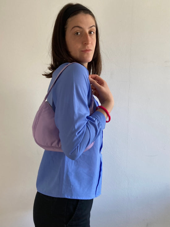 Blouse Vintage Elegant Venere Made in Italy Blue Layering Women – M/L