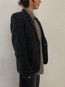 Vintage Wool Blazer Made in England Black & White Details – M/L