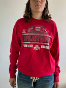 Longsleeve Vintage Red Front Print Longsleeve Oversized Unisex – M