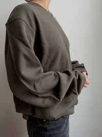 American Eagle Outfitters Longsleeve Olive Green 100% Cotton Unisex - L