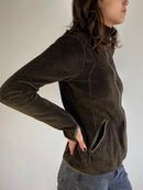 Fleece Jacket Vintage Seeland Brown Outdoor Hunting Style Warm Layering – M