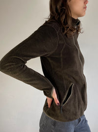 Fleece Jacket Vintage Seeland Brown Outdoor Hunting Style Warm Layering – M