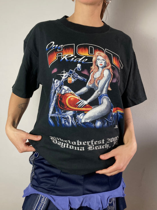 T-Shirt Vintage Daytona Beach Front Print HOT Unisex – L