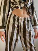 Two-Piece Set Vintage Striped Jacket & Trousers Sumavan Unisex – M
