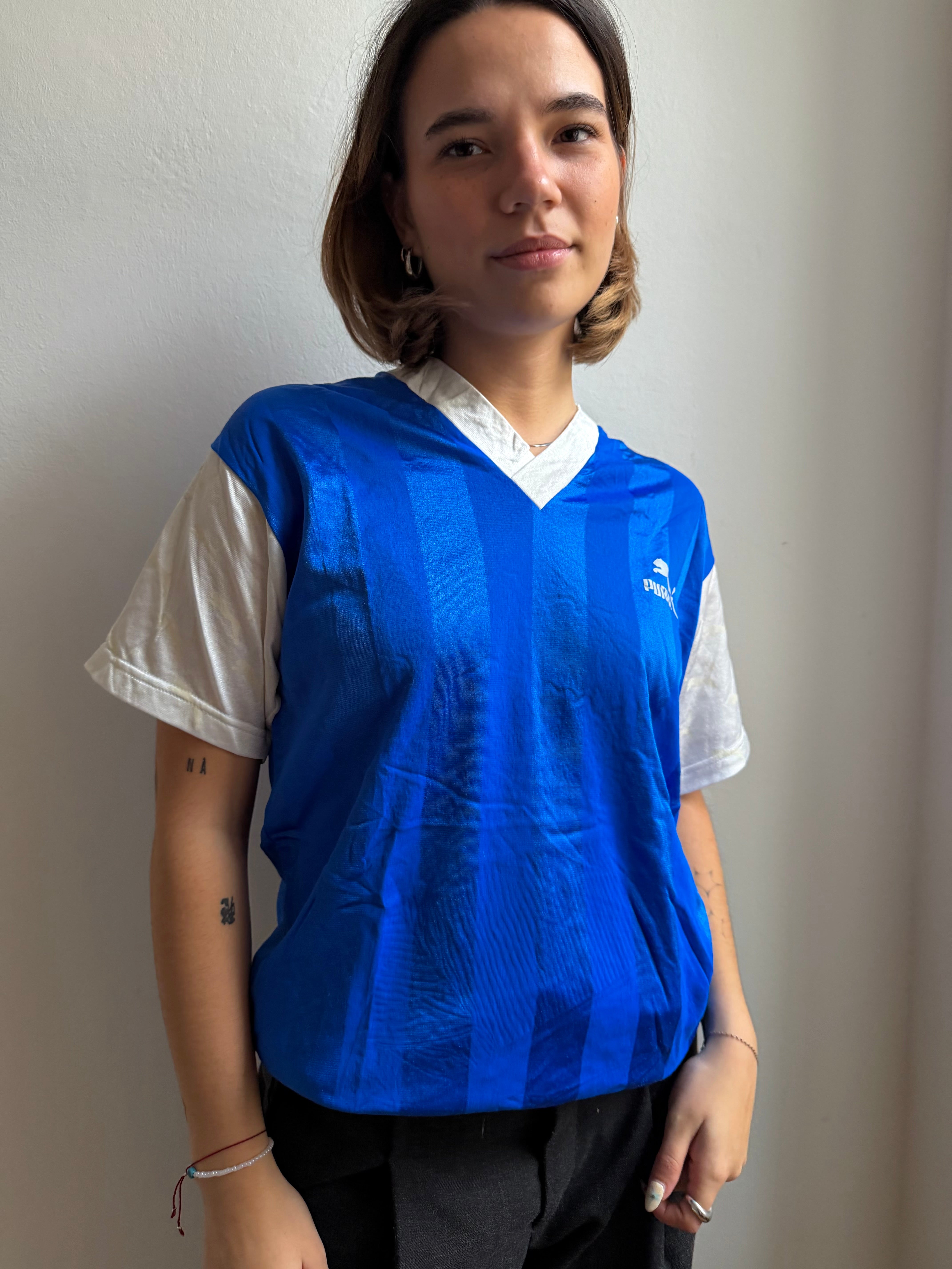 Puma Shortleeve T-Shirt Blue White Unisex - M