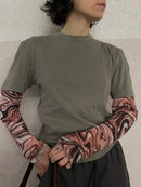 Graugrünes T-Shirt - Kleiderhaufen - Default Title