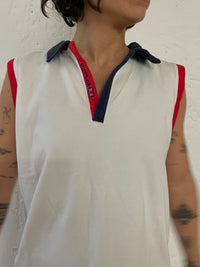 Vintage Reebok Sleeveless Polo Shirt Collared White – XL
