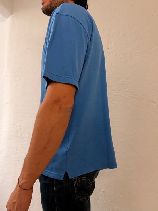 Vintage Polo T-Shirt Puma Blue Short Sleeve with Front Logo Unisex – L