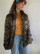 Puffer Jacket Vintage Brown Bronze Warm Geox Unisex – M