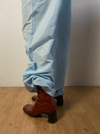 Track Pants Sport Paris Light Blue Adjustable Waist Long Unisex – M