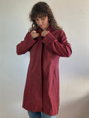 Trench Coat Vintage Red Lightweight Layering Vissavi Women – M