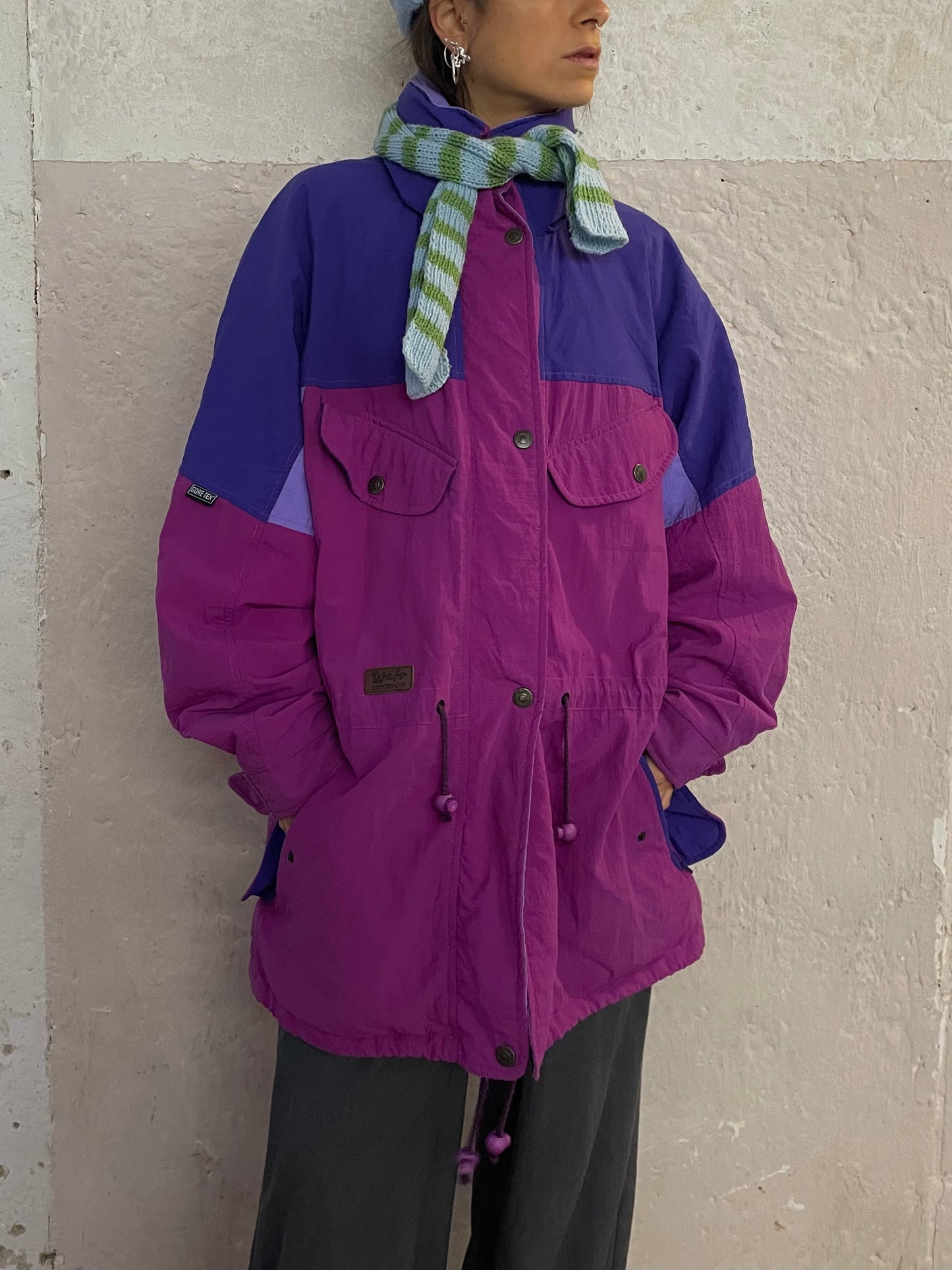 Retro Winter Jacket With a wrap-around Hood