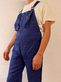 Adolphe Lafont Overall Blue with Adjustable Waist Buttons Unisex – L