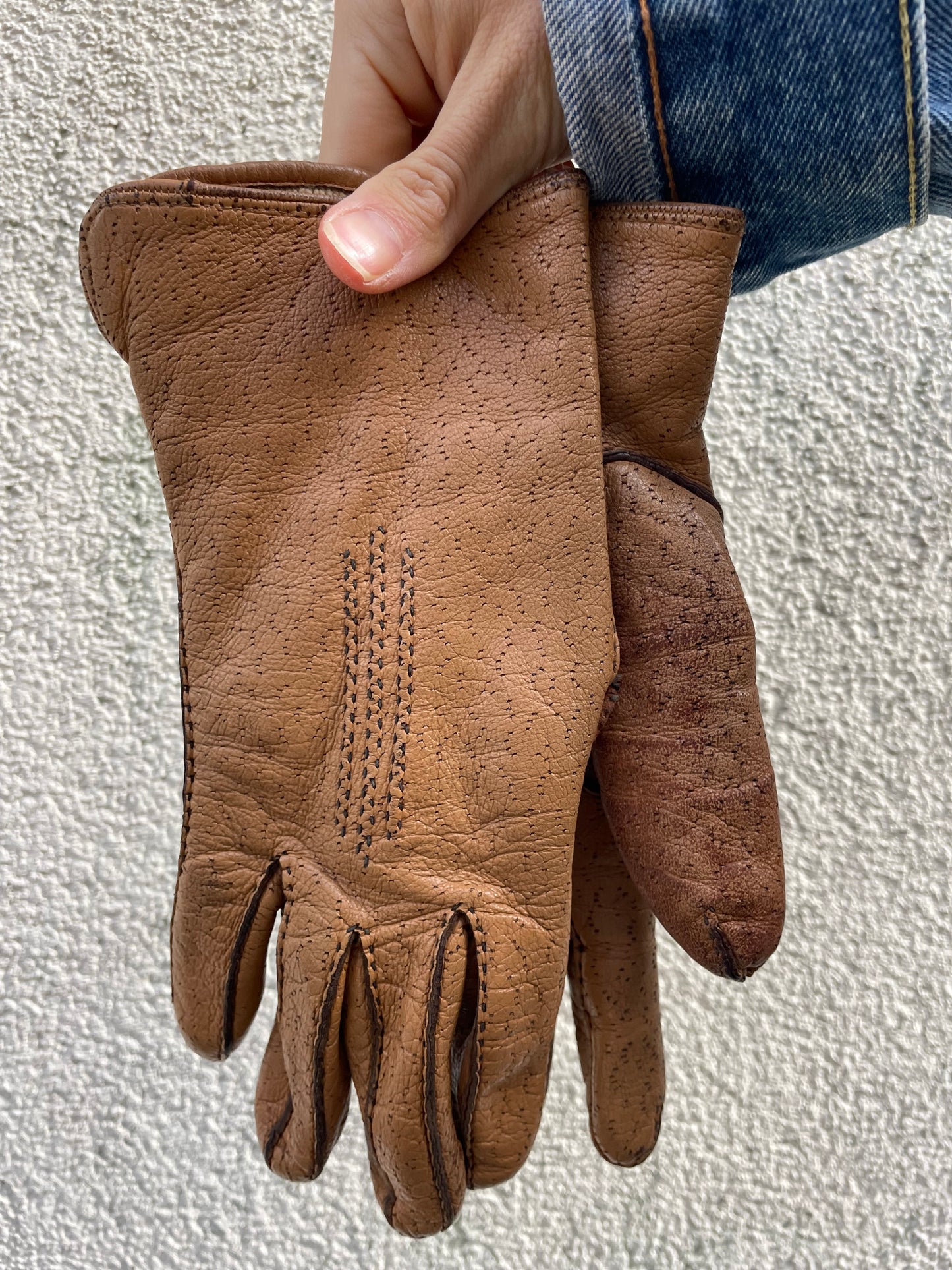 Braune Lederhandschuhe